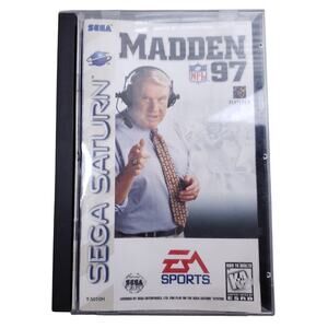Madden NFL 97 (Sega Saturn, 1996) Complete in Box CIB Vintage Gaming